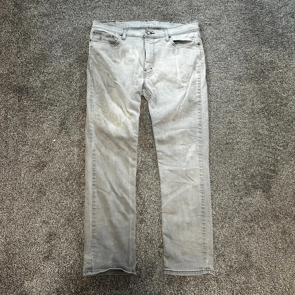Levi's 511 Slim Fit Jeans Mens 38x32 Gray Excellent WaterLess Denim Pants